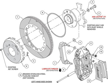 Wilwood - 140-16017 - Wilwood Big Brake Kit - Rear - 330x25mm Bi-Slotted - Superlite 4R Anodized - WIL-140-16017