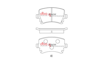 DBA - DB1865RP - DBA Racing Performance Brake Pads; Rear