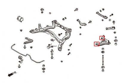 Hardrace - Tagumise alumise õõtshoova puks Infiniti Q45, Nissan 240SX, Skyline