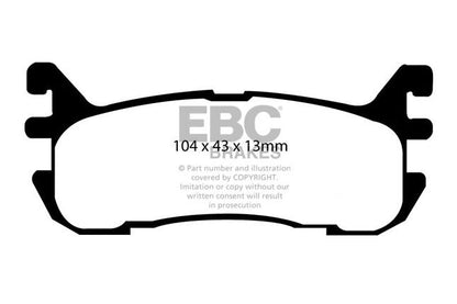EBC - DP1003 - EBC Ultimax Brake Pads; Rear