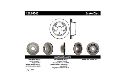 Centric - 121.66045 - C-Tek Standard Brake Rotor