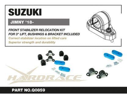 Hardrace - Front Stabilizer Relocation Kit Suzuki Jimny
Hardrace
Be the first to review this product
Item #
Q0859