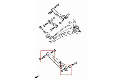 Hardrace - Rear Lower Arm Bushing Mitsubishi Lancer mirage