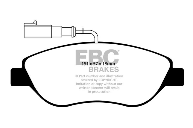 EBC - DP41382/2R - EBC Yellowstuff Brake Pads; Front