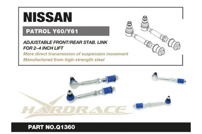 Hardrace - Nissan Patroli esi-/tagumine reguleeritav stabilisaatorivarras