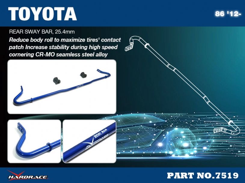 Hardrace - Rear Sway Bar Scion FR-S, Subaru BRZ, Toyota 86 - 7519