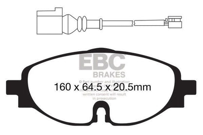 EBC - DP42150R - EBC Yellowstuff Brake Pads; Front