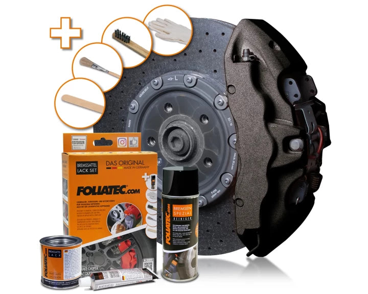 Foliatec - Brake Caliper Lacquer Set-carbon metal.