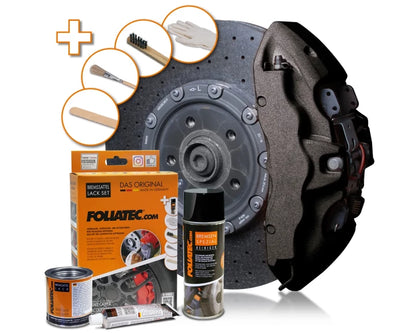 Foliatec - Brake Caliper Lacquer Set-carbon metal.